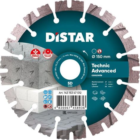 Distar Diamanttrennscheibe Technic Advanced 150 x 2,3 1,5 x 11 x 22,23-12 (1/3)