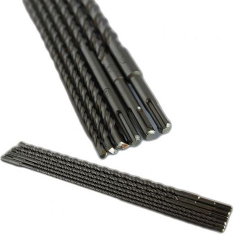 6 PUNTE MURO SDS PER TRAPANO TASSELLATORE DA 450 mm Ø 6, 8, 10, 12, 14, 16 mm