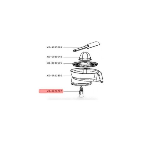 Albero di trasmissione spremi agrumi - Robot da cucina e Cuocitutto - SEB - 44488