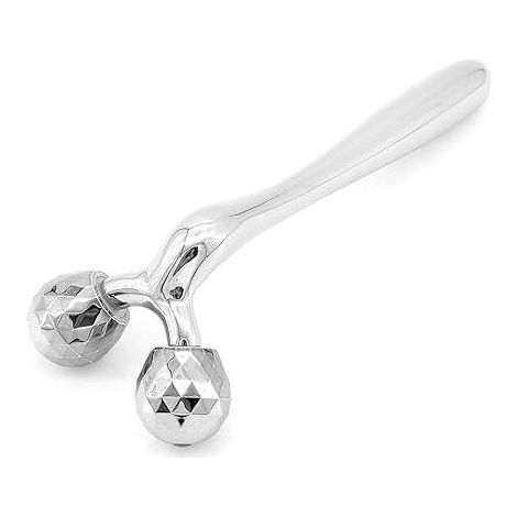 Mini masqueur facial argenté - appareil de massage visage et corps, outil liftant V-line, tonifiant peau, anti-rides, lissant, pour raffermir et mincir, usage quotidien (1/5)