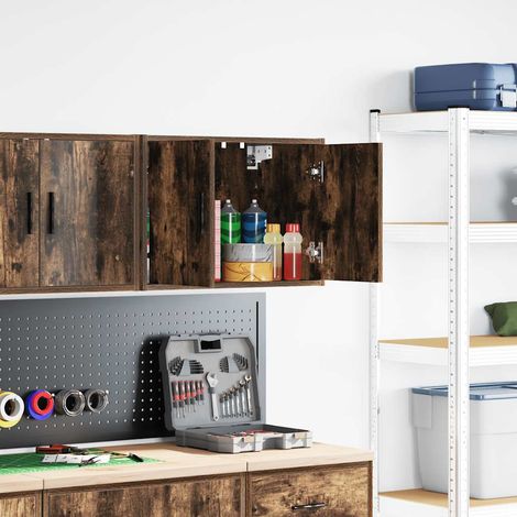 Garagen-Wandschrank Räuchereiche Holzwerkstoff (1/5)