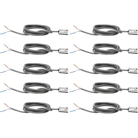 Lot de 10 interrupteurs magnétiques CS1U 10W pour vérins pneumatiques SI, SU, SC, JSI, MI, MA50-63 (1/5)