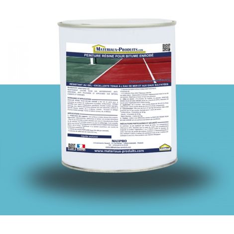 Peinture résine pour bitume enrobé - 36 Kg Bleu clair - MATPRO