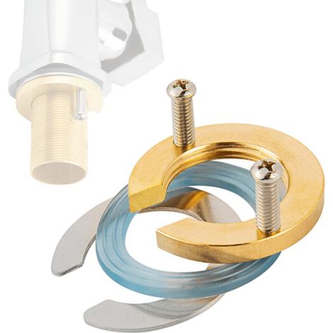Kit de fixation pour robinets d'eau chaude et froide (compatible les tubes de 31,5 mm de diamètre extérieur)  Empêche le desserrage des robinets (1/5)