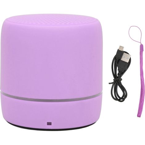 Mini-Bluetooth-5.0-Lautsprecher, klarer Stereoklang mit satten Bässen, tragbar für den Outdoor-Einsatz – Lila (1/5)