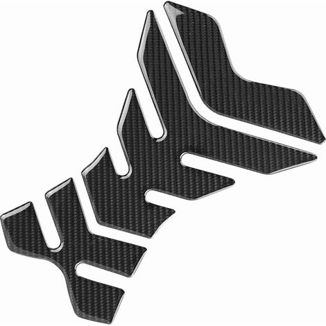 Protège-réservoir moto en fibre de carbone, autocollant universel pour protection essence, décalcomanie adhésive noire (1/5)