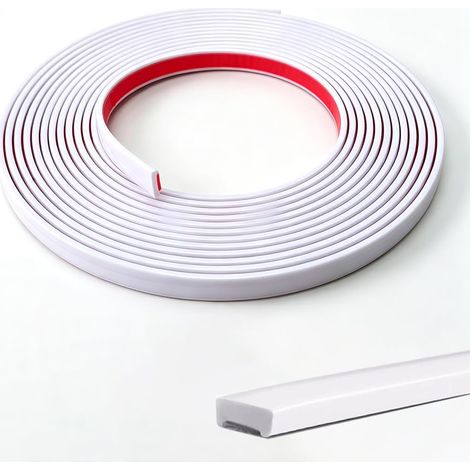 16.4 Pieds Moulures à coller et à décoller,Moulure flexible à décoller et coller,Moulure pour les bords de carreaux muraux,Cuisine,Plafonds,Dosseret et Décoration de Cadre de Miroir(Blanc) (1/5)