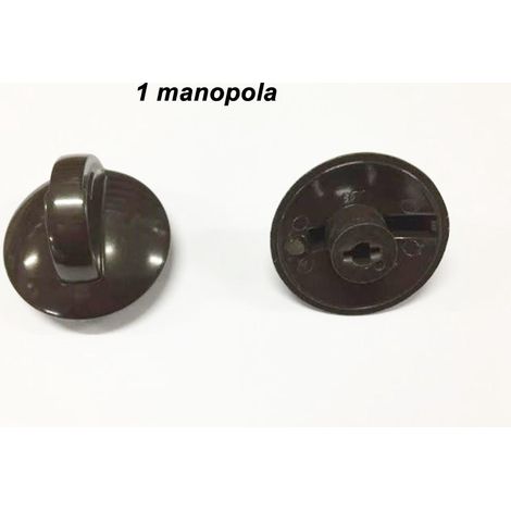 MANOPOLA UNIVERSALE MARRONE GAS PER CUCINA  PASSO MM 6 GAMBO ALTO 7  MN 135 (1/2)
