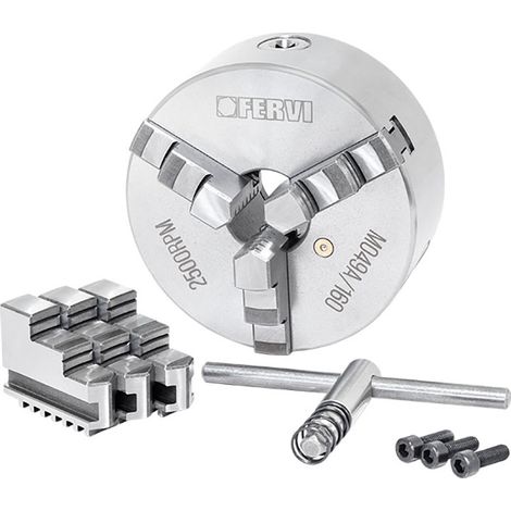 Fervi M049A/160 Mandrino a 3+3 griffe autocentrante di precisione per tornio (1/3)