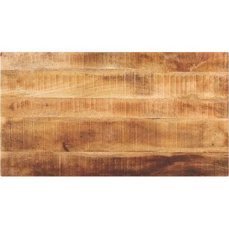 Tischplatte 100x60x2,5 cm Rechteckig Raues Massivholz Mango