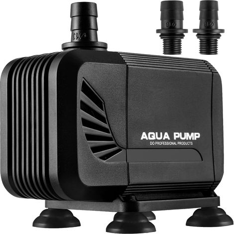 Pompe Eau Submersible, 15W 1500L/H Mini Pompe Silencieuse, Pompe Aquarium avec 2 Buses 13/16mm, Hauteur de Refoulement 1.6m, Pompe à Eau Amphibie pour Étang, Réservoir de Poissons, Cordon de 2.5m (1/5)