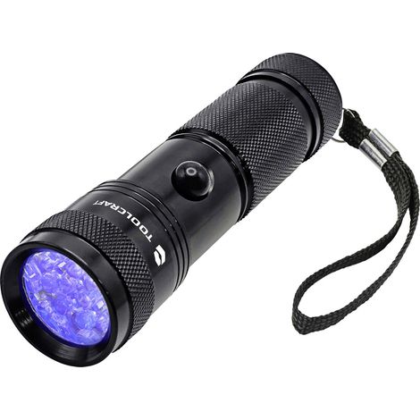 TOOLCRAFT TO-11105790 UV-LED Taschenlampe mit Handschlaufe, mit UV-Licht batteriebetrieben 95.1 g (1/5)