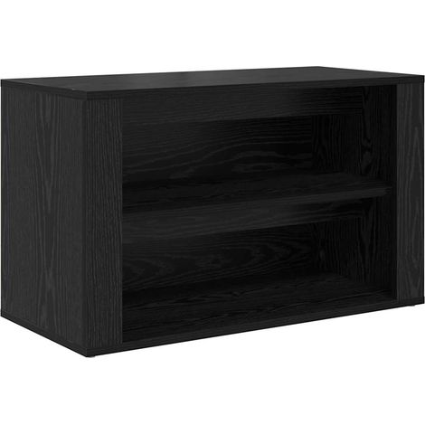 Zapatero Roble negro 75 x 35 x 45 cm Madera contrachapada vidaXL