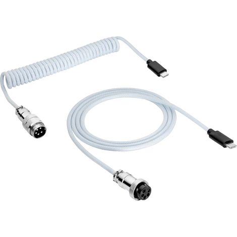 Câble spiralé USB-C Aviator / USB-C Akyga AK-USB-49 pour clavier, 3 m