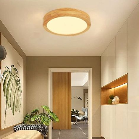 Luminaire Plafonnier à LED 3000K Lampe Plafond pour Salle de Bain Couloir Escalier Lumière Blanc Chaud 30cm (1/5)