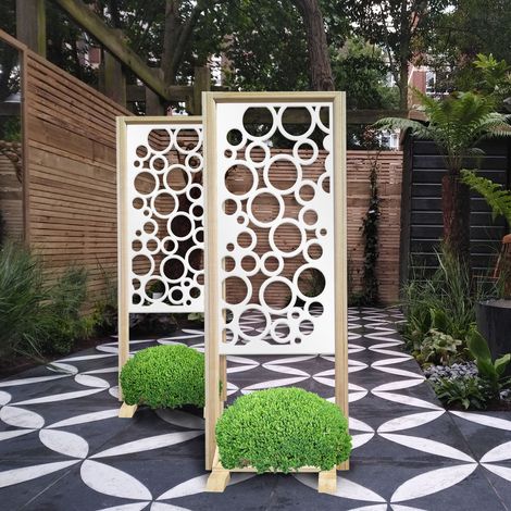 CIRCLE - Separè - Paravento modulabile - 70x190cm - in Legno e PVC - Colore: bianco (1/4)