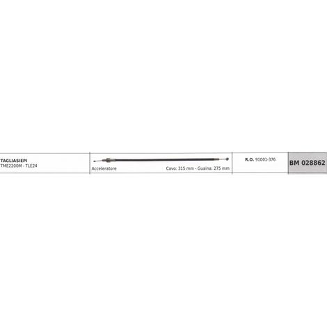 KAAZ TME2200M TLE24 Gaspedalkabel 315 mm Kabelummantelung 275 mm