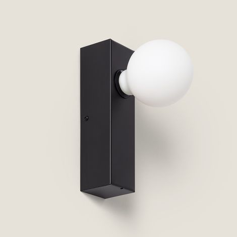 Lampada da Parete Bagno Metallo Aizkra Nero