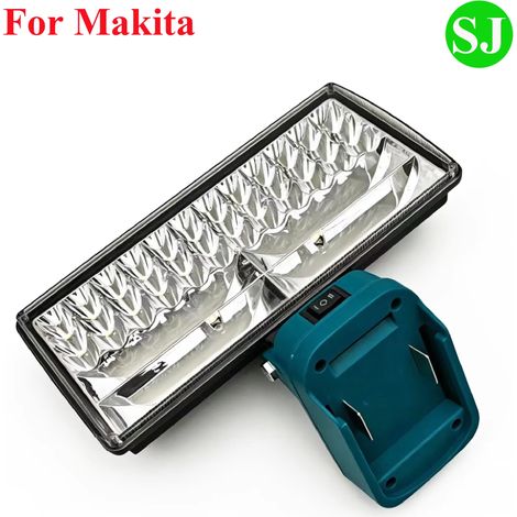 (Pour Makita) Pour Dewalt, Milwaukee, Makita, lampe de projecteur pêche LED extérieure à batterie lithium M18, batterie externe USB (1/5)