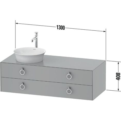 Duravit White Tulip, Waschtischunterbau wandhängend, Breite 1300 (1/4)