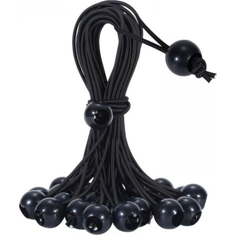 Bungee-Ball – 25x elastischer Spanner mit Kugel – für Festzelt, Plane, Trampolin, Fahrrad, Campinganhänger (1/5)