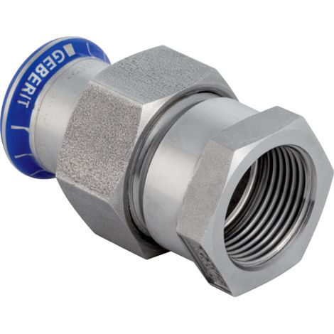 Geberit Mapress acier inoxydable raccord union avec filetage intérieur, écrou-raccord en acier CrNi, DN 25, 35353