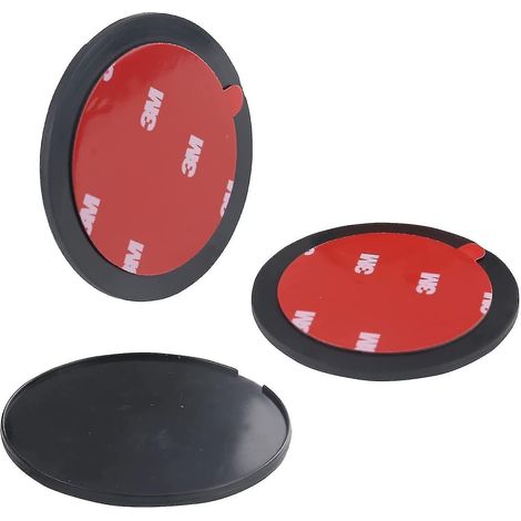 Disques de fixation adhésifs avec adhésif 3M, lot de 3 disques de fixation adhésifs pour tableau de bord (70 mm) pour support GPS, support de téléphone de voiture, caméra embarquée de navigation par s (1/4)