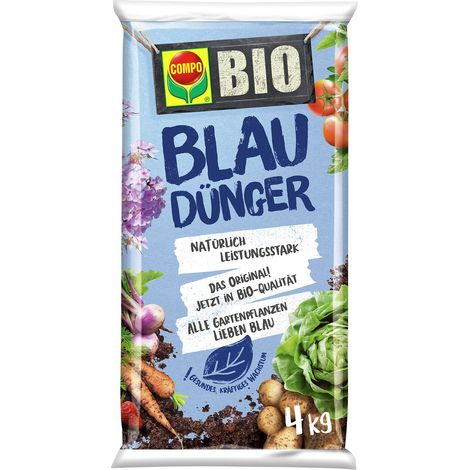 COMPO BIO Blaukorn Blaudünger für Obst, Gemüse und alle Gartenpflanzen, 4 Kg (1/5)