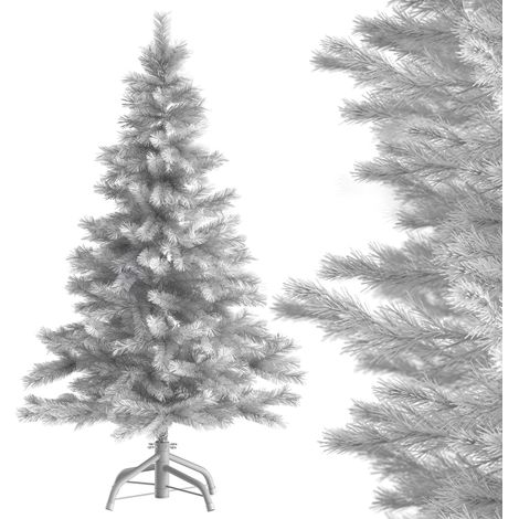 Casaria – Sapin de Noël artificiel blanc 180 cm – 705 branches en PVC – Support inclus – Facile à monter avec système de fixation par clips