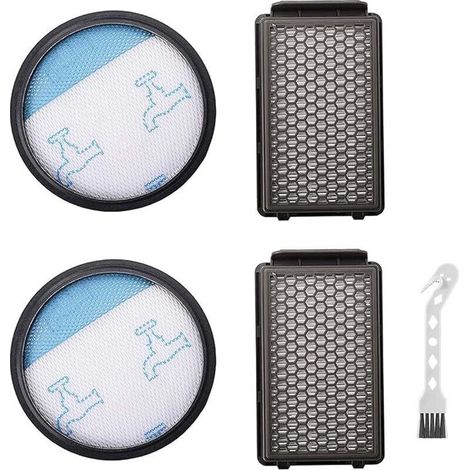 2 sets of RO3731 filters, replacement filters for Rowenta Compact Power Silence Force Cyclonic vacuum cleaners RO3731EA RO3753EA RO3718EA RO3724EA RO3786EA RO3798EA, spare part ZR005901 (1/5)