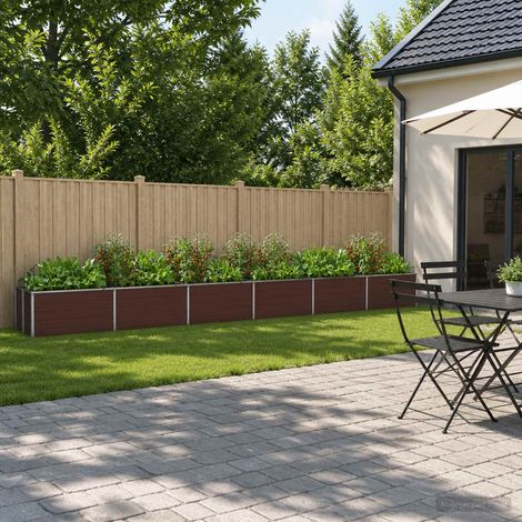 vidaXL Cama de Jardín Elevada Marrón 600 x 40 x 55 cm (1/5)