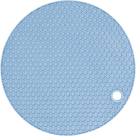 Dessous de plat en caoutchouc anti-glisse diamètre 18cm épaisseur 0,5cm isolation thermique efficace pose-plat cuisine pour plats chauds tasses bleu (1/5)