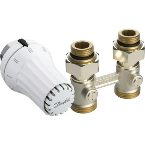 Kit Thermostatique DANFOSS RAE-K + RLVKS Droit DN15 - 013G5091 (1/3)
