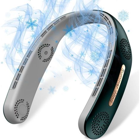 Neck Fan 6000mAh Portable 360° Cooling Airflow Bladeless USB Rechargeable Personal Fan Perfect Summer Creative Gift (1/5)