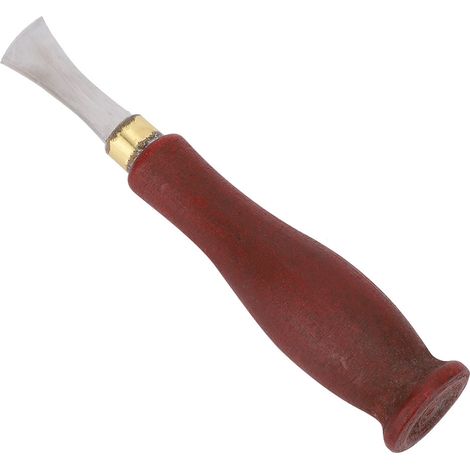 Pince à plier le cuir, lame en acier inoxydable, manche en bois, outil de travail du cuir (1,0 mm)