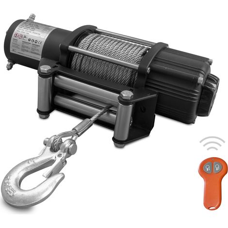 Mw Tools – Treuil électrique 12V 2268 kg 15,2m – Moteur 1,1 kW – Télécommande sans fil – Étanchéité IP68 – EL2300
