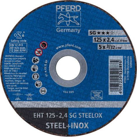 Trennscheibe gerade A46RSG-INOX 125x2,4mm PFERD