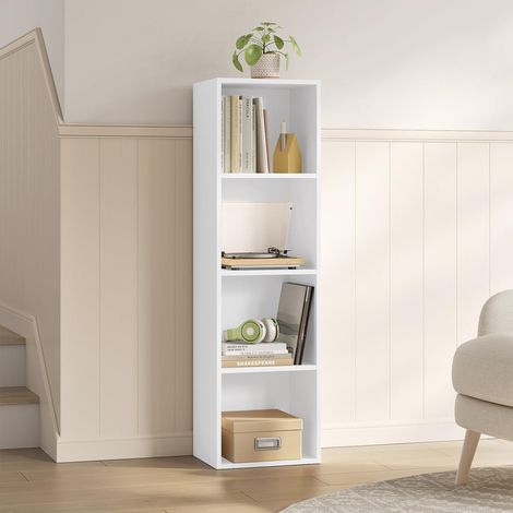 WOLTU bookcases Book Shelf Cube Storage Units Wood Storage Shelves for Bedroom White 106 cm (1/5)