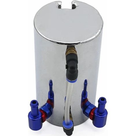 Hot-selling car modification parts universal water tank electroplated aluminum alloy coolant tank auxiliary water tank CUS oil can oil (1/4)
