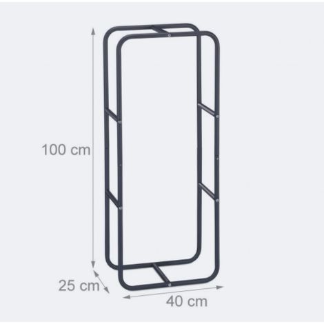 Estante porta leña para chimenea de acero 100 cm 1300021764