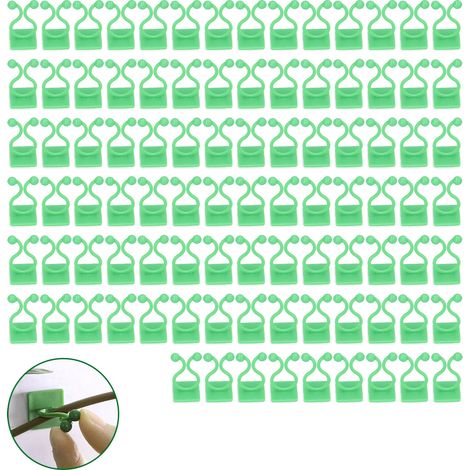100PCS attaches de fixation pour plantes grimpantes, clips auto-adhésifs pour vignes murales, accessoires de jardinage verts (1/5)
