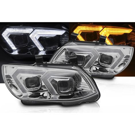 Paire de feux phares BMW serie 3 E92 / E93 de 2010 a 2013 Xenon LED DRL Chrome-42058463 (1/4)