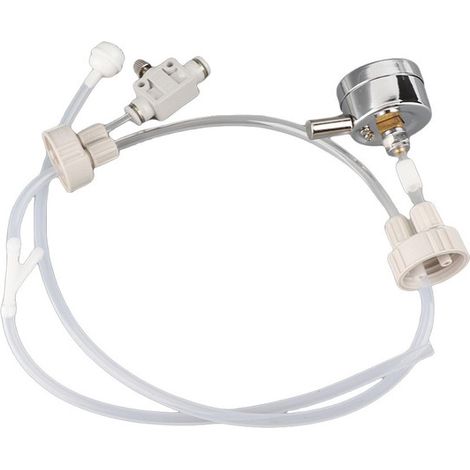 Kit de Système CO2 pour Aquarium Régulateur de CO2 Bricolage avec Manomètre et Valve de Réglage Précis pour Plantes Aquatiques