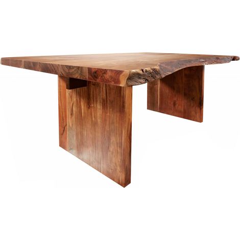 Table à manger 270x110 Acacia laqué Noisette FREEFORM 113