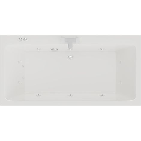 Wholesale Domestic Verna 1800mm x 900mm 12 Jet Chrome V-Tec Double Ended Whirlpool Bath (1/5)