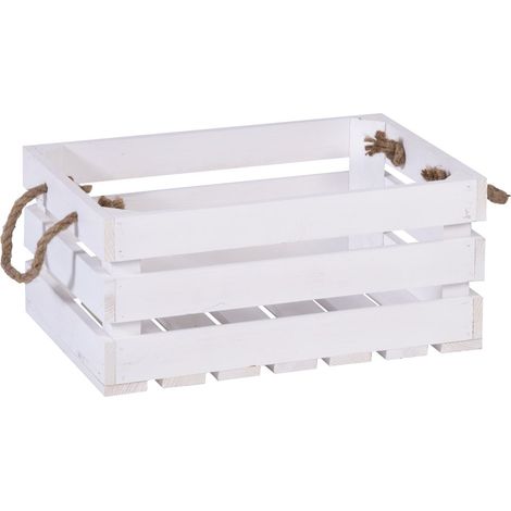 iWerk Holzbox mit Kordel Tragegriff M 40 x 27 x 18 cm Aufbewahrungsboxen (1/2)