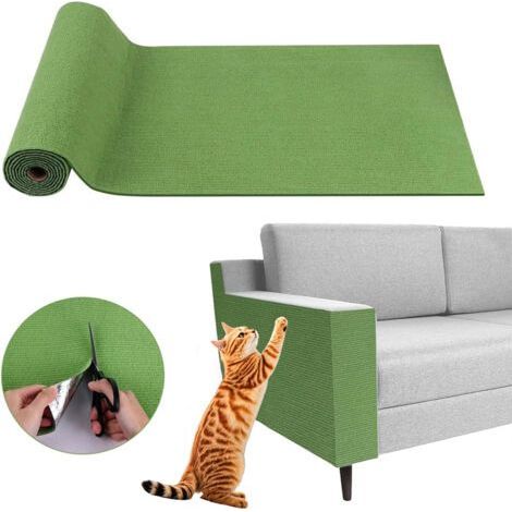 Katzenkratzmatte, zuschneidbarer, selbstklebender Kratzschutz, Möbelschutz, geeignet für die Herstellung von Katzenbäumen (grün, 40 x 100cm)