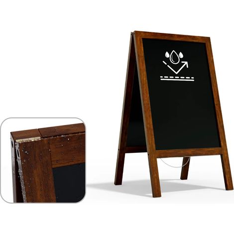 Chevalet Stop Trottoir Lourd Étanche 118x61cm, Chevalet Publicitaire Irréversible
