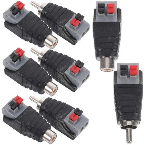 Lot de 8 connecteurs adaptateurs RCA pour câble audio (RH-2025)
