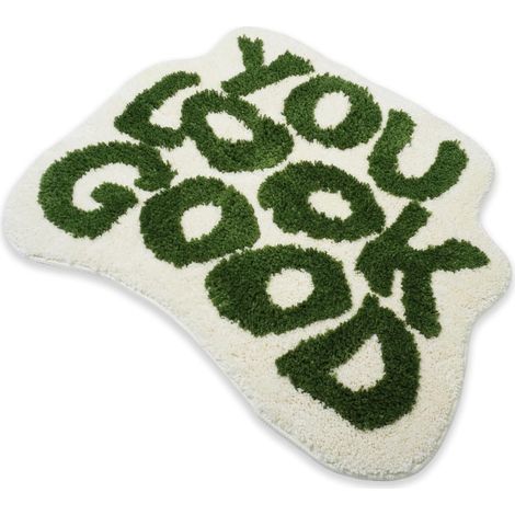 Tapis de Bain,Tapis de Douche Antidérapant Alphabet,Créativité Carpette Rigolo,Poil Moyen Tapis pour Chambre à Coucher,Carpette Absorbant Salle (1/5)